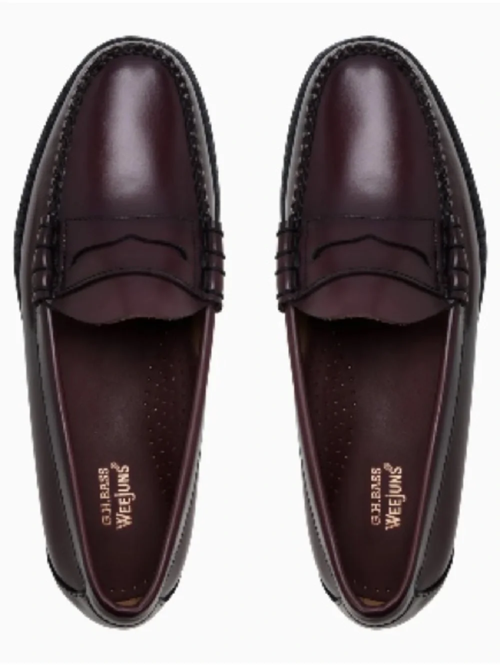 G. H. BASS Men's Larson Wine Weejuns Leather Penny Loafer Slip On Sz 7 D